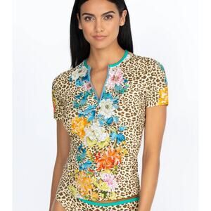 Johnny Was Blue and Orange Swim Coverup